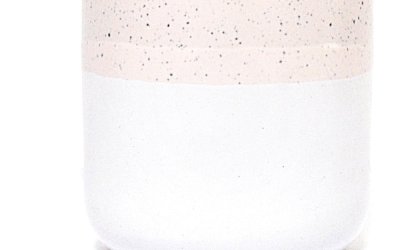 Cană din gresie ÅOOMI Dust, 400 ml, roz – alb