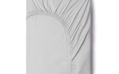 Cearșaf elastic din bumbac Good Morning, 140 x 200 cm, gri