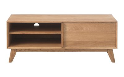 Comodă cu aspect de lemn de stejar și picioare din lemn de stejar Unique Furniture Rho