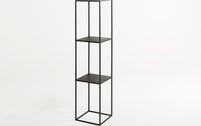 Bibliotecă metalică Custom Form Tensio, înălțime 140 cm, negru