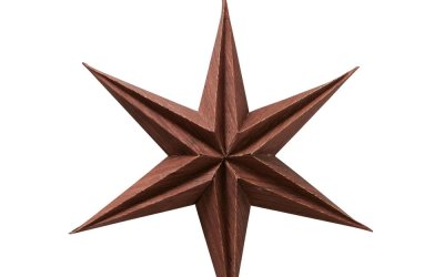 Decorațiune suspendată din hârtie de Crăciun în formă de stea Boltze Kassia, ø 20 cm, maro