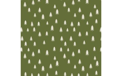 Hârtie de împachetat eleanor stuart No. 4 Christmas Trees, verde