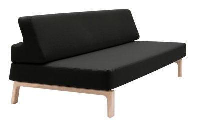 Canapea extensibilă Softline Lazy, negru