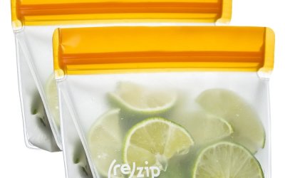 Set de 2 pungi pentru alimente (re)zip Essential, 230 ml, portocaliu