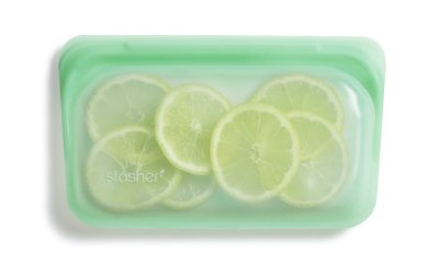Caserolă pentru alimente Stasher Snack, 290 ml, verde