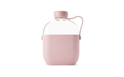 Sticlă pentru apă cu agățătoare HIP Dusty, 650 ml, roz
