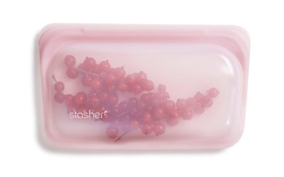 Caserolă pentru alimente Stasher Snack, 290 ml, roz