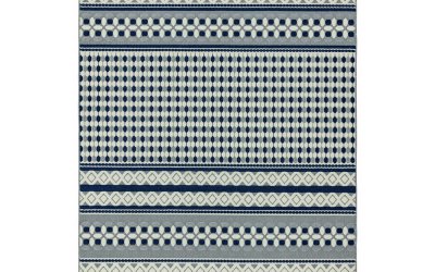 Covor Asiatic Carpets Antibes Geometric, 80 x 150 cm, albastru-alb