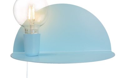 Aplică cu raft Homemania Decor Shelfie, lungime 25 cm, albastru