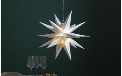 Decorațiune cu LED pentru Crăciun pentru exterior Star Trading Alice, alb, ø 57 cm