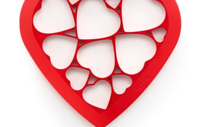 Formă de fursecuri Lékué Hearts, roșu