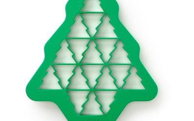 Formă de fursecuri Lékué Christmas Tree, verde