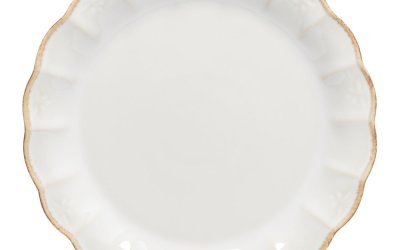 Farfurie desert din gresie Casafina, ⌀ 23 cm, alb