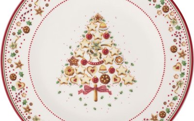 Farfurie din porțelan cu model de Crăciun Winter Bakery Delight Villeroy&Boch, ø 32 cm