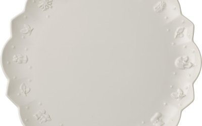 Farfurie din porțelan cu model de Crăciun Toy’s Delight Villeroy&Boch, ø 29,5 cm, alb