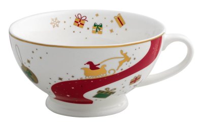 Ceașcă de ceai din porțelan cu motive de Crăciun Brandani Alleluia, ⌀ 14 cm