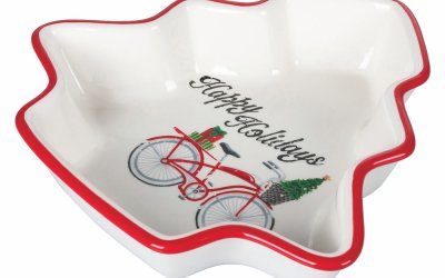 Bol servire de Crăciun din dolomită Villa d’Este Xmas Bike, lățime 26 cm