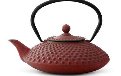 Ceainic din fontă cu infuzor Bredemeijer Xilin, 1,25 litri, roșu