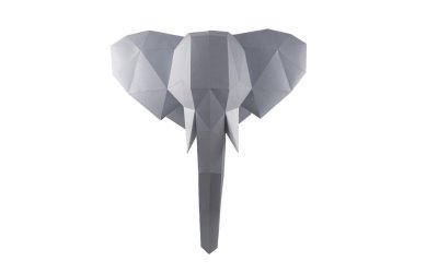 Set creativ de pliere a hârtiei Papertime Elefant, gri