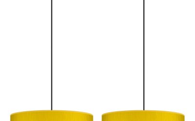 Lustră cu două brațe Bulb Attack Doce XL, ⌀ 45 cm, galben