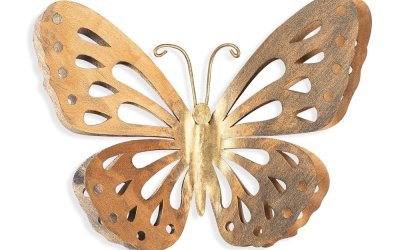 Decorațiune de perete Wallity Butterfly, auriu
