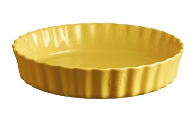Formă din ceramică pentru plăcintă Emile Henry, ⌀ 28 cm, galben