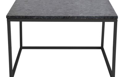 Măsuță auxiliară RGE Accent, blat din granit, lățime 75 cm, negru