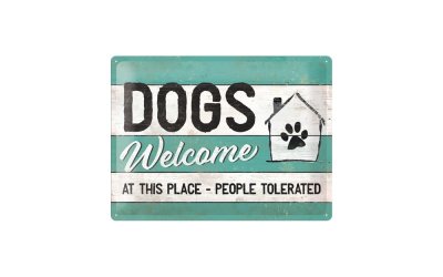 Placă decorativă de perete Postershop Dogs Welcome
