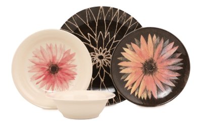 Set veselă 24 piese din gresie ceramică Kütahya Porselen Bloom
