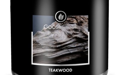 Lumânare parfumată pentru bărbați Goose Creek Teakwood, 35 de ore de ardere