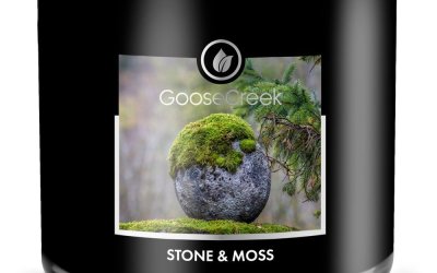 Lumânare parfumată pentru bărbați Goose Creek Stone & Moss, 35 de ore de ardere