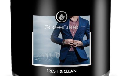 Lumânare parfumată pentru bărbați Goose Creek Fresh & Clean, 35 de ore de ardere