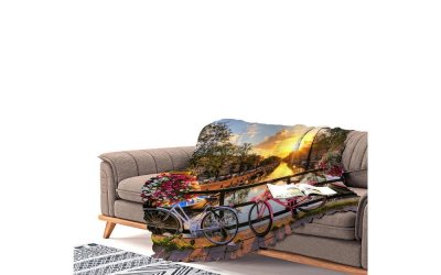 Cuvertură pentru canapea din chenilă Antonio Remondini Amsterdam, 180 x 180 cm