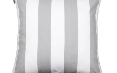 Față de pernă WeLoveBeds Belts Grey, 60 x 60 cm, alb-gri