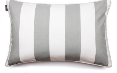 Față de pernă WeLoveBeds Belts Grey, 40 x 60 cm, alb-gri