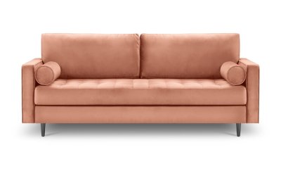 Canapea din catifea Milo Casa Santo, 219 cm, roz