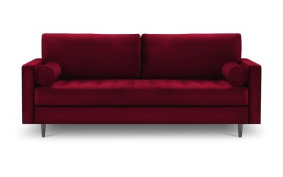 Canapea din catifea Milo Casa Santo, 219 cm, roșu