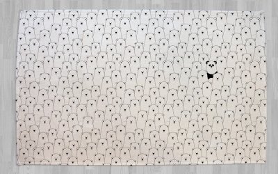 Covor Little Nice Things Find the Panda, 195 x 135 cm