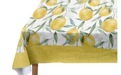 Față de masă Linen Couture Lemons, 250 x 140 cm