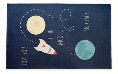 Covor Little Nice Things Love you to the Moon, 195 x 135 cm