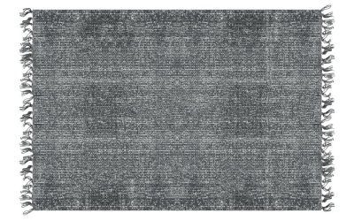 Covor din bumbac PT LIVING Washed Cotton, 140 x 200 cm, gri-negru