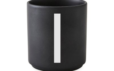 Cană din porțelan Design Letters Alphabet I, 250 ml, negru