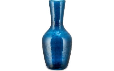 Carafă din sticlă reciclată Nkuku Yala, 1,15 l, albastru