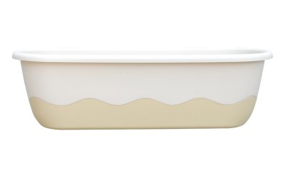 Ghiveci cu sistem de auto-irigare Plastia Mareta, lungime 60 cm, alb