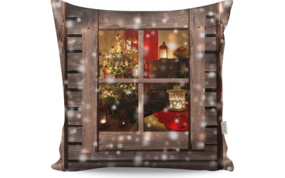 Pernă Christmas Window, 43×43 cm