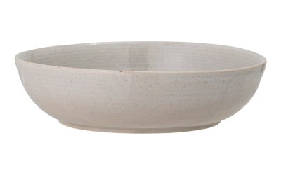 Bol de servire din gresie ceramică Bloomingville Taupe, ø 26,5 cm, crem