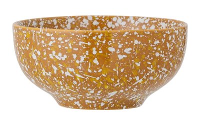 Bol din gresie ceramică Bloomingville Carmel, ø 15,5 cm, portocaliu-alb