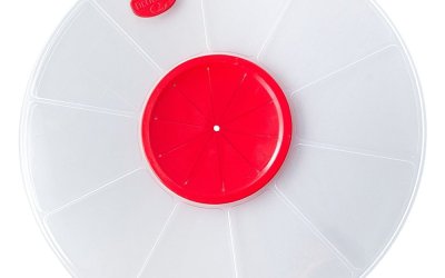 Capac cu gaură pentru mixer Dr. Oetker, ø 30 cm, roșu – alb