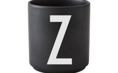 Cană din porțelan Design Letters Alphabet Z, 250 ml, negru
