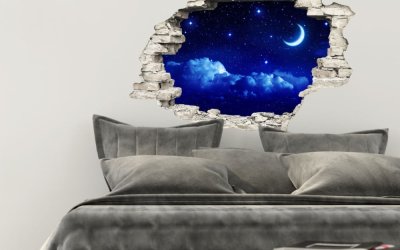 Autocolant Ambiance Romantic Moons, 60 x 90 cm